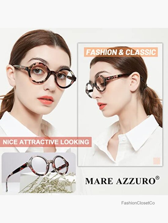 Vintage Round Reading Glasses Women Stylish Readers HD Magnification main image 4